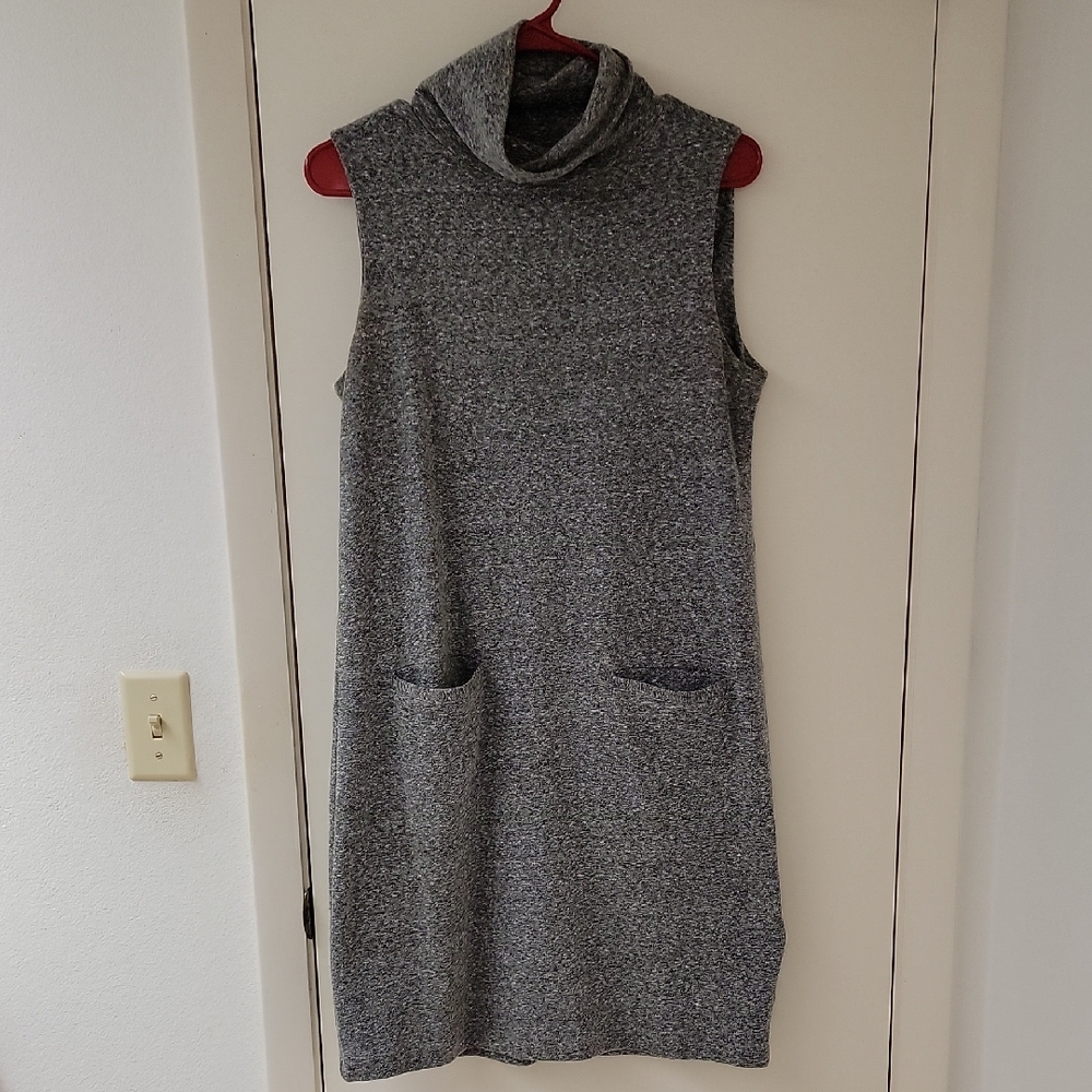 Kenar Gray Cowl Neck Sweater Dress